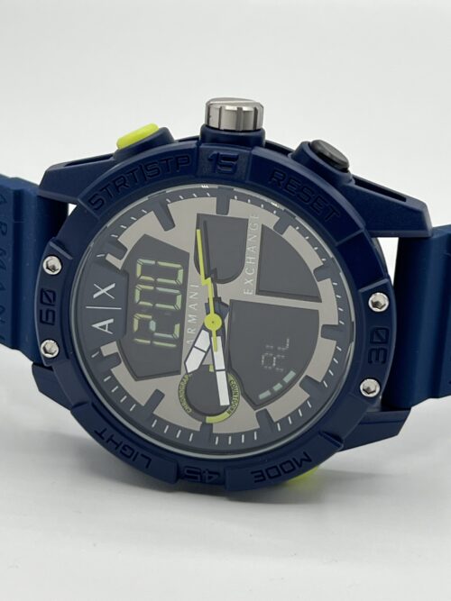 Armani Exchange Analogue-Digital Blue Silicone Watch