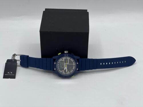 Armani Exchange Analogue-Digital Blue Silicone Watch