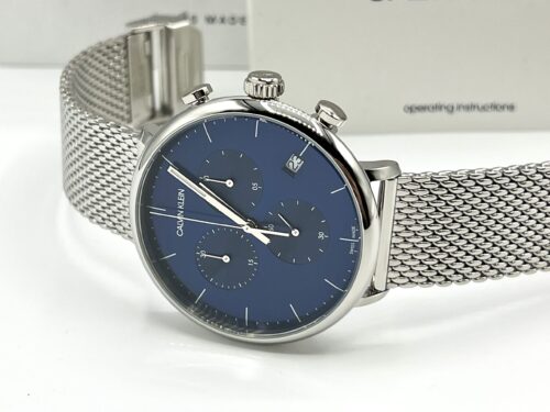 CALVIN KLEIN Swiss Made Chronograph Quartz Blue Dial Watch