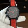 Diesel Griffed Chronograph Red Silicone Watch