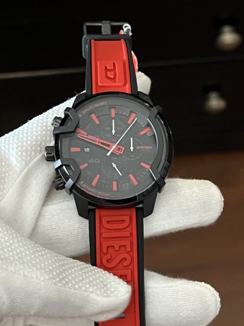 IMG_1014 Diesel Griffed Chronograph Red Silicone Watch
