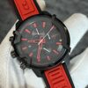 Diesel Griffed Chronograph Red Silicone Watch