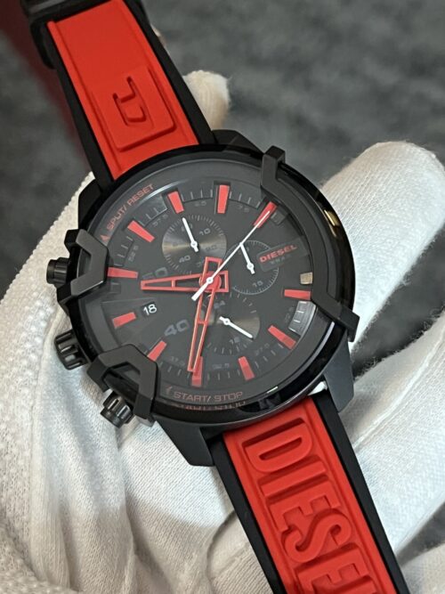 IMG_1027 Diesel Griffed Chronograph Red Silicone Watch