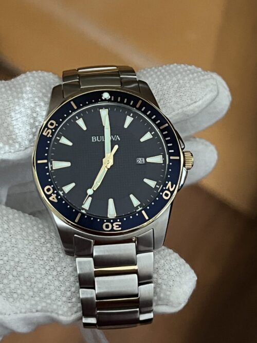 Bulova Silver/Gold-Tone Stainless Steel Men's Watch