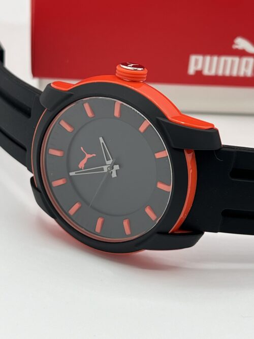 UMA Analogue Three-Hand Black Silicone Watch