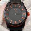 UMA Analogue Three-Hand Black Silicone Watch