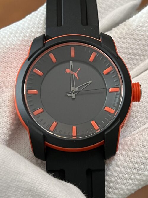 UMA Analogue Three-Hand Black Silicone Watch