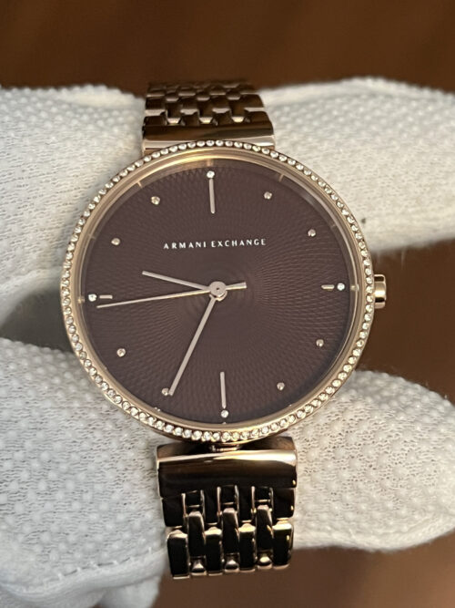 IMG_9008 Armani Exchange Rose Gold-Tone Stainless Steel Watch