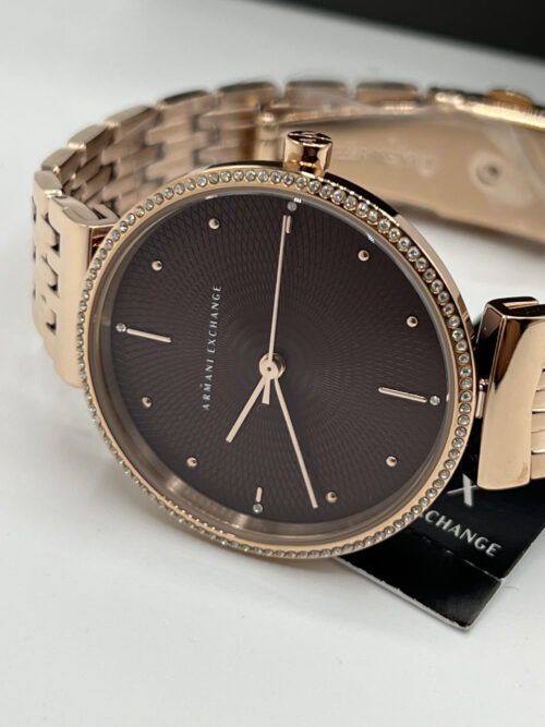 IMG_9039 Armani Exchange Rose Gold-Tone Stainless Steel Watch