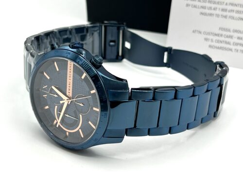 IMG_1227 Armani Exchange Chronograph Blue Stainless Steel Watch