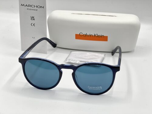 IMG_3566 CALVIN KLEIN Blue Oval Sunglasses
