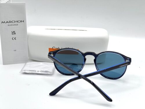IMG_3583 CALVIN KLEIN Blue Oval Sunglasses