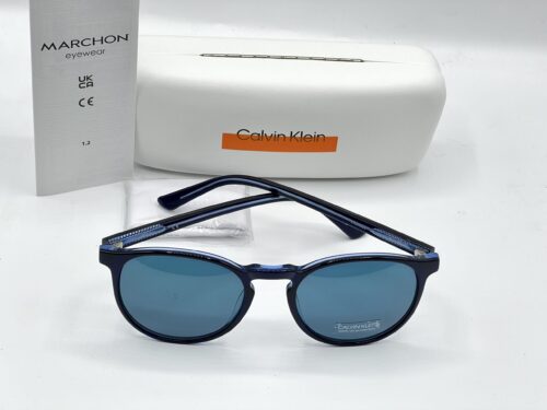 IMG_3587 CALVIN KLEIN Blue Oval Sunglasses