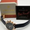 Fossil Chronograph Navy Leather Watch