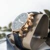Fossil Chronograph Navy Leather Watch