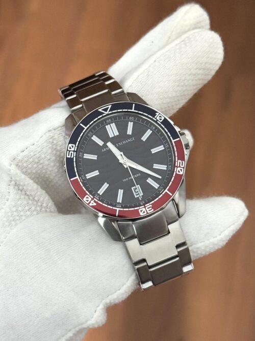 IMG_1028 Armani Exchange Three-Hand Date Stainless Steel Watch