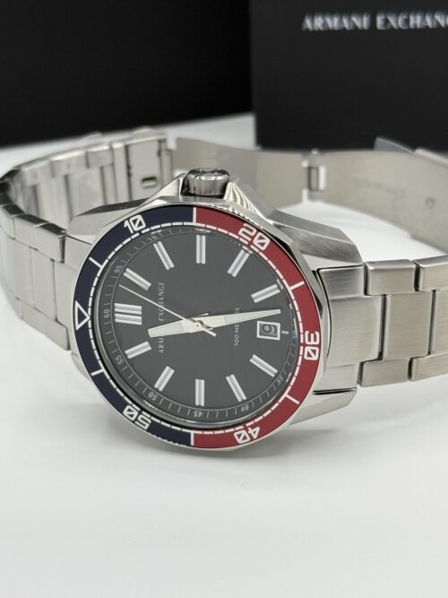 IMG_1055 Armani Exchange Three-Hand Date Stainless Steel Watch