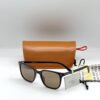 Fossil Matte Black Rectangular Sunglasses