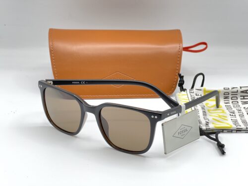 IMG_1101 Fossil Matte Black Rectangular Sunglasses