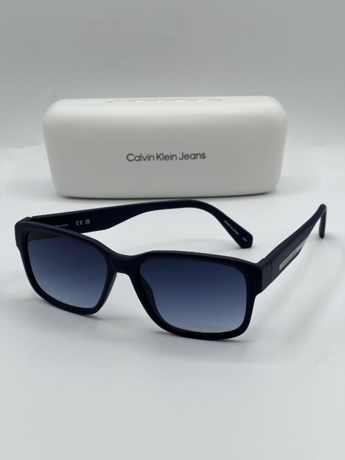 IMG_6424 Calvin Klein Blue Gradient Rectangular Men's Sunglasses