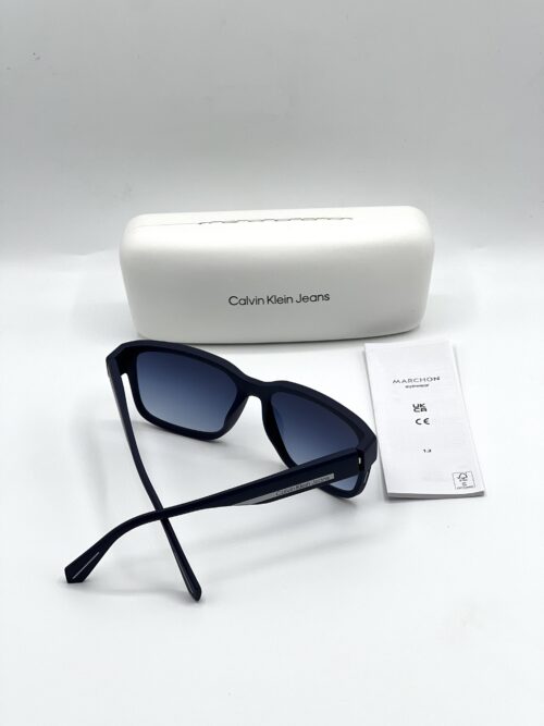 IMG_6447 Calvin Klein Blue Gradient Rectangular Men's Sunglasses