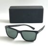 Armani Exchange Grey Green Rectangular Men's Sunglasses