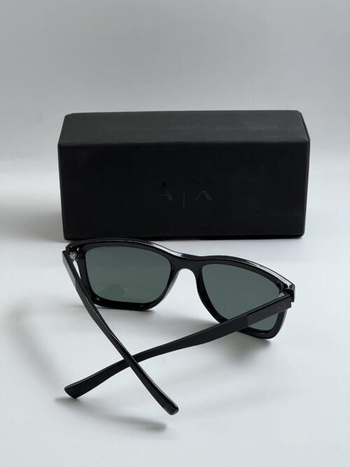 IMG_7461 Armani Exchange Grey Green Rectangular Men's Sunglasses