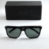 Armani Exchange Grey Green Rectangular Men's Sunglasses