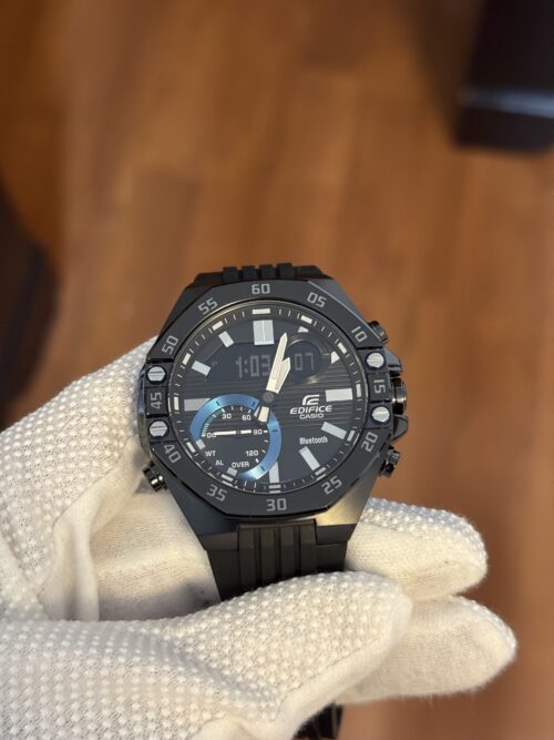 IMG_0015 CASIO Edifice Bluetooth Urethane Band Watch Black