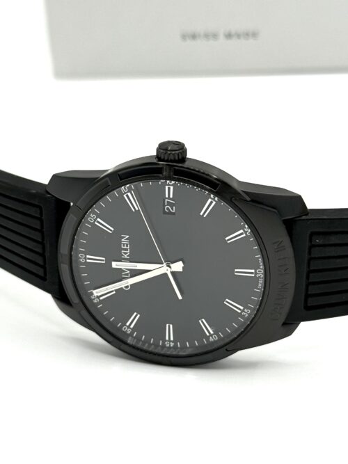 Calvin Klein Swiss Made Quartz Black Dial Men's Watch