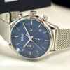 BOSS Blue-dial Chronograph Watch with Mesh Bracelet