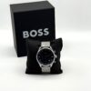 BOSS Blue-dial Chronograph Watch with Mesh Bracelet