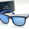 Armani Exchange Mirrored Blue Square Men's Sunglasses