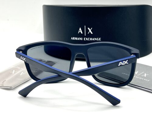 Armani Exchange Mirrored Blue Square Men's Sunglasses