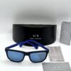 Armani Exchange Mirrored Blue Square Men's Sunglasses