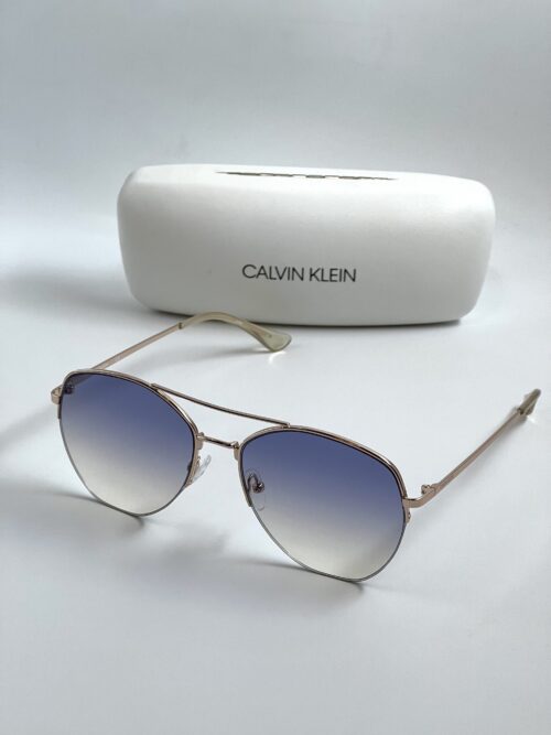 Calvin Klein  Unisex Blue Gradient Pilot  Sunglasses