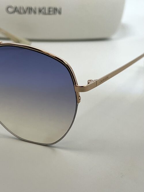 Calvin Klein  Unisex Blue Gradient Pilot  Sunglasses