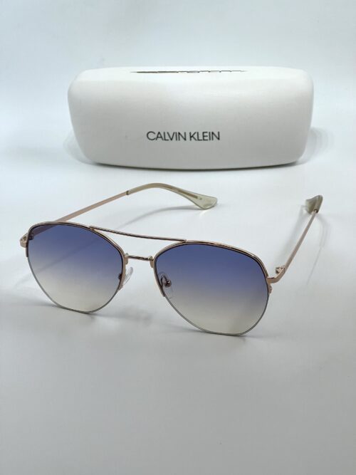 Calvin Klein  Unisex Blue Gradient Pilot  Sunglasses