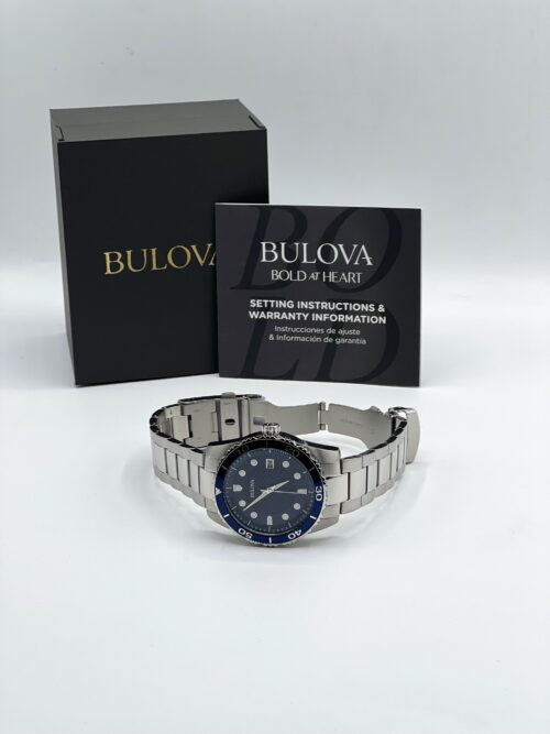 Bulova Sport Blue Dial Stainless Steel Men's Watch