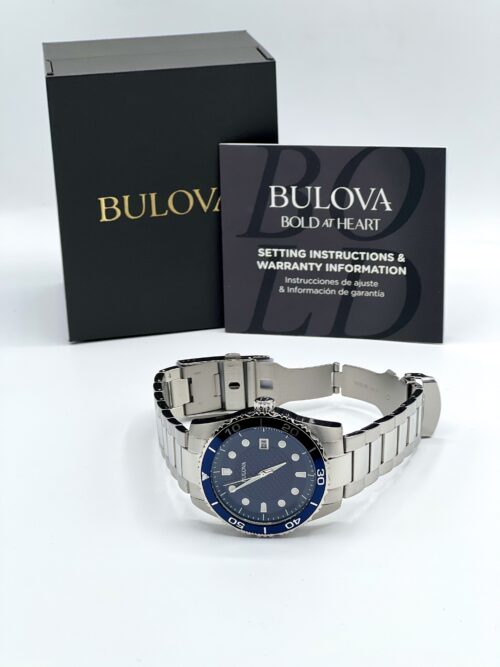 Bulova Sport Blue Dial Stainless Steel Men's Watch