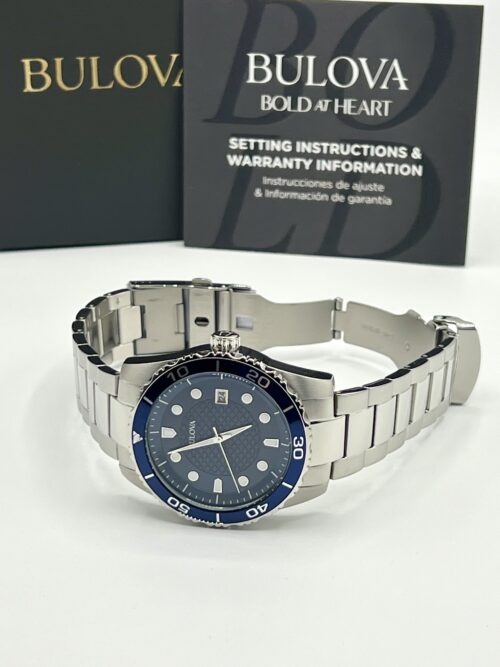 Bulova Sport Blue Dial Stainless Steel Men's Watch