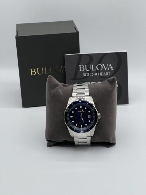 Bulova Sport Blue Dial Stainless Steel Men's Watch